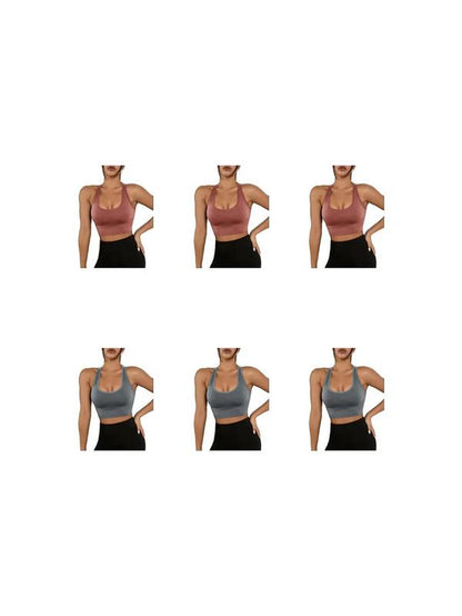 Women'S 2024 Basic Criss Cross Backless Sports Bra, Cute Gym Clothes, Gym Clothing, Minimalist Comfort Seamless Push up Cup Lingerie Top, Workout Gym Yoga Exercise Bra, Yoga Bras, Sports Bra for Women, Gym Essentials Women Valentine'S Day