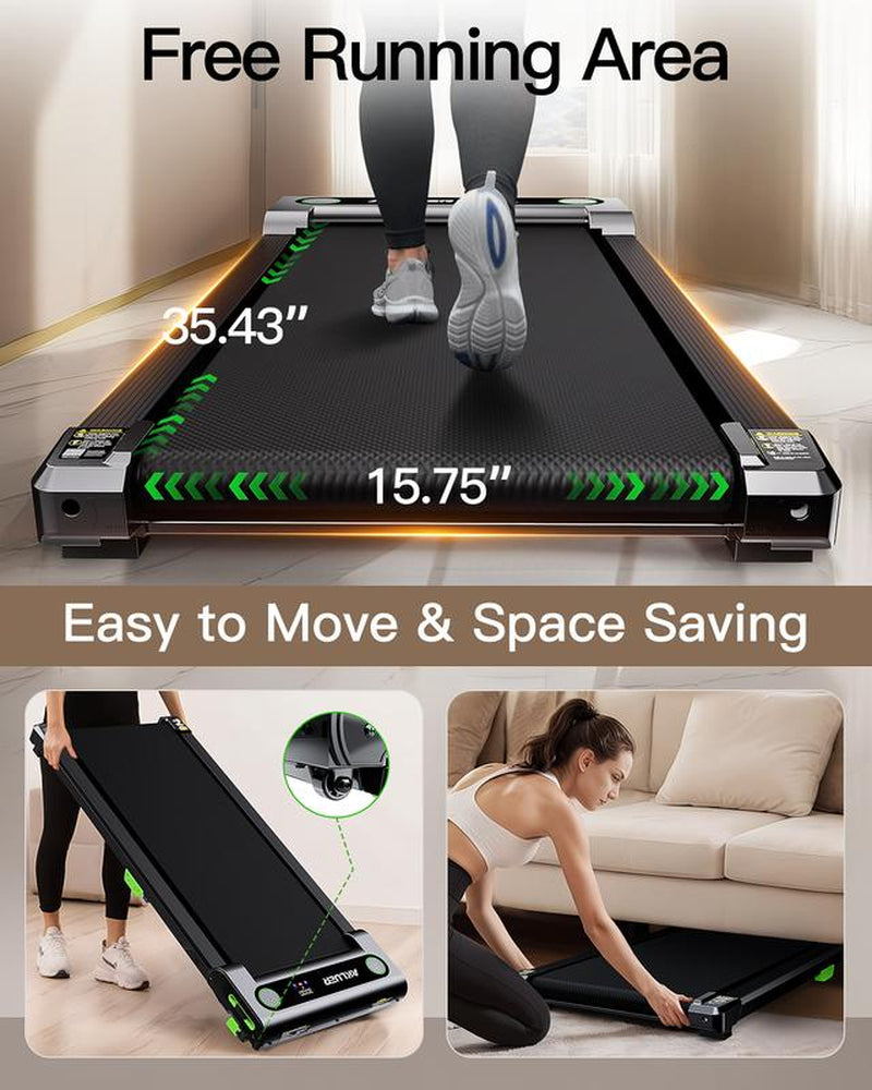 [Walking Pad with Incline] Akluer Incline Walking Pad Treadmill for Home, Speed 0.6-4MPH,2.5 HP under Desk Treadmill Small with Remote Control, Walking Pad Small Treadmill with LED Display