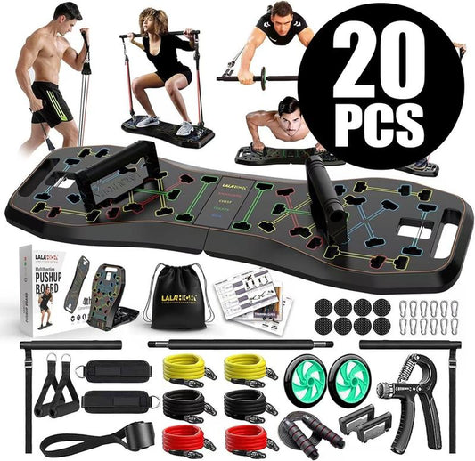 LALAHIGH Portable Home Gym System：Five Versions of Push-Up Board Sets