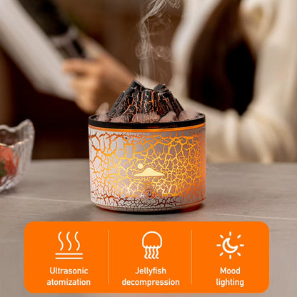 180Ml Volcano Diffuser Humidifiers Jellyfish Mist Volcano Air Humidifier Portable Aromatherapy Diffuser for Bedroom Office Yoga