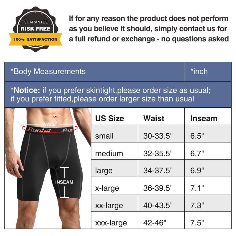 Runhit 3 Pack Mens Compression Shorts with Pocket Running Underwear Athletic Shorts Workout Fitness Shorts Quick Dry Performance Sports Baselaye